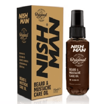 نیش من روغن ریش و سبیل با روغن آرگان و جوجوبا 75 میل(NISH MAN BEARD&MUSTACHE CARE OIL)