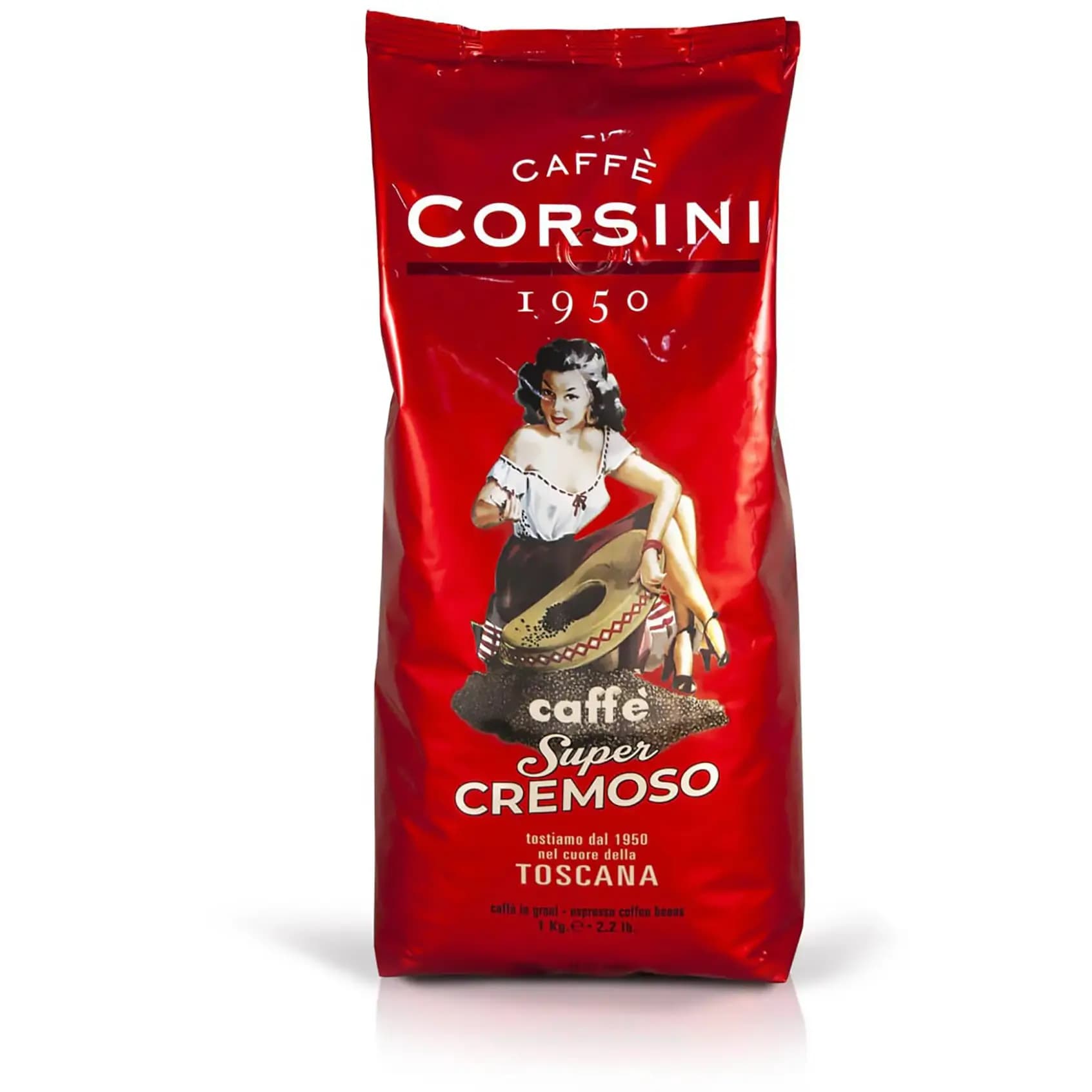 دانه قهوه کورسینی سوپر کروموسو 1کیلویی Corsini Super Cremoso