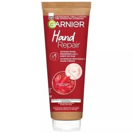 کرم دست ترمیم کننده قوی گارنیه هند ریپیر مخصوص پوست خشک یا ترک خورده 75 میل Garnier Hand Repair intensywnie regenerujący krem do rąk