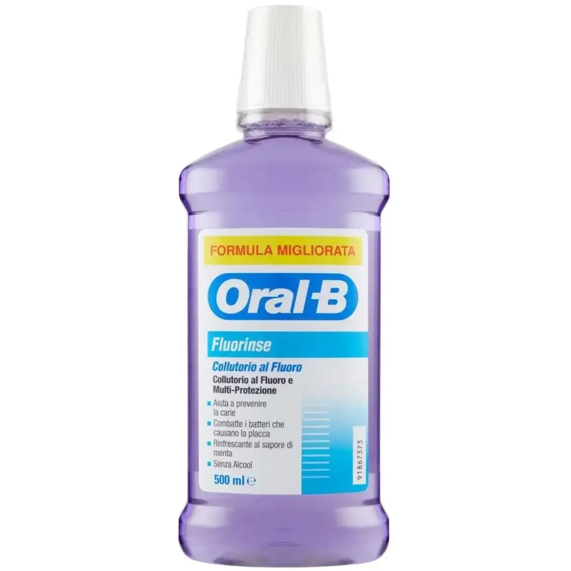 دهانشویه بدون الکل اورال بی فلورینس 500 میل Oral-B Fluorinse Collutorier
