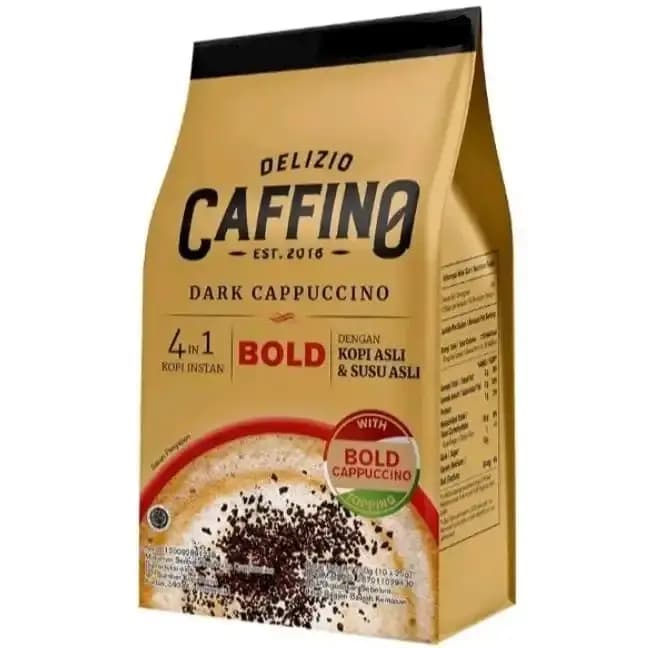 قهوه فوری کاپوچینو دارک دلیسیو کافینو طلایی 7 عددی Delizio Caffino cappuccino Dark