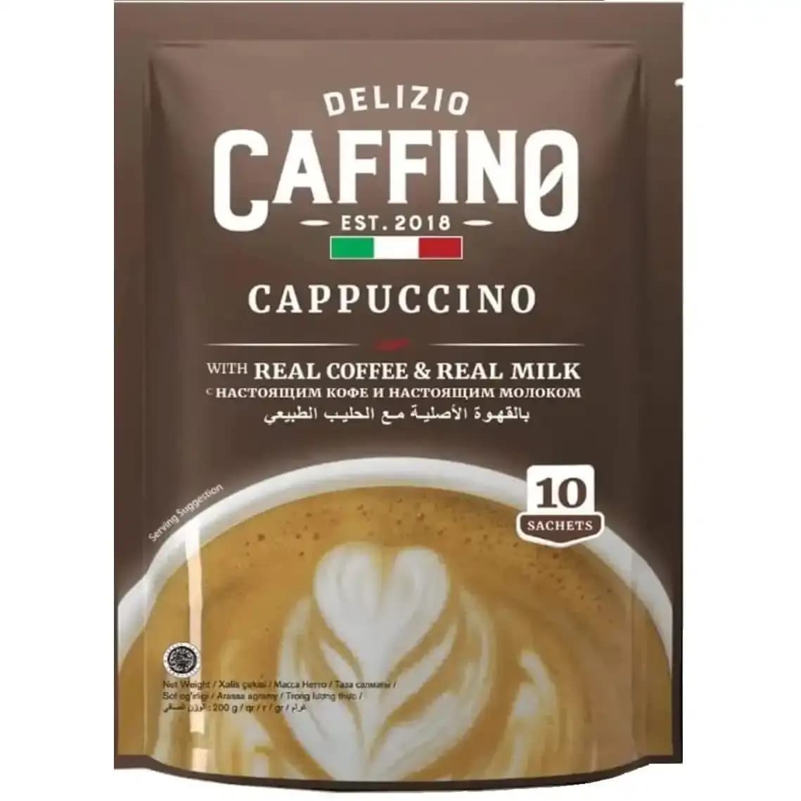 قهوه فوری کاپوچینو کافینو ساشه ای 10 عددی Caffino Cappuccino Instant Coffee
