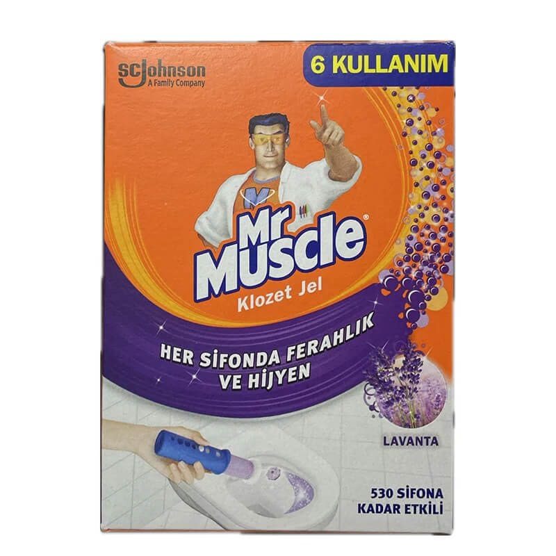 ژل توالت خوشبو کننده و تمیزکننده مستر ماسل با رایحه اسطوخودوس 38 گرمی Mr Muscle Klozet Jel Lavanta