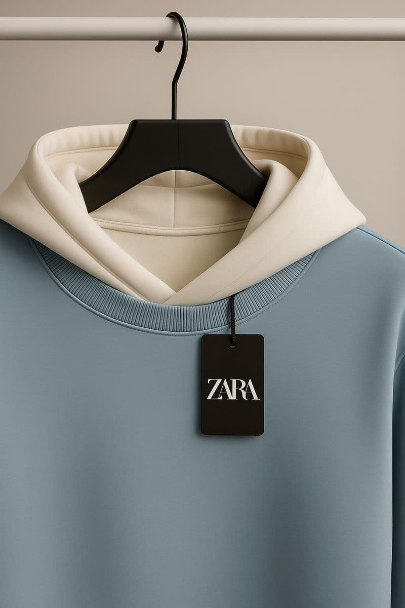 دورس کلاهدار 100301 ZARA آبی آسمانی — تصویر ۲