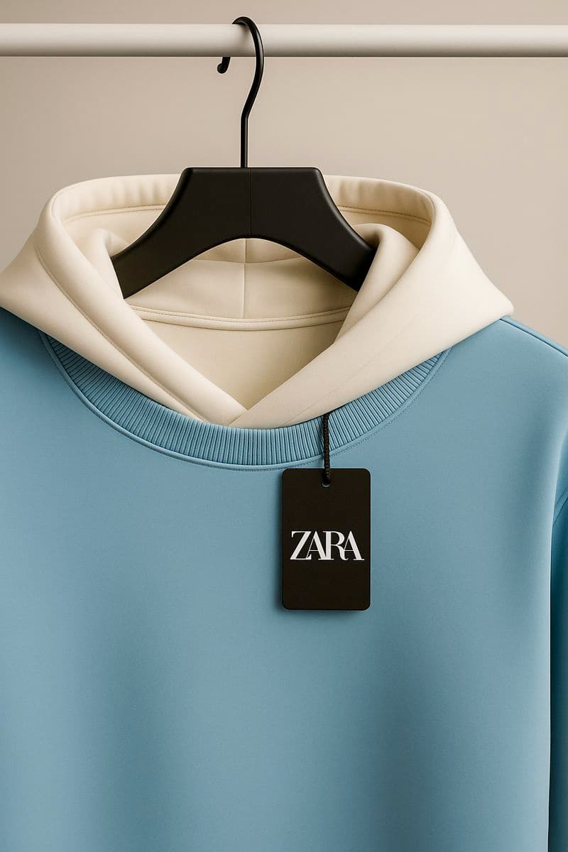 دورس کلاهدار 100301 ZARA آبی روشن — تصویر ۲