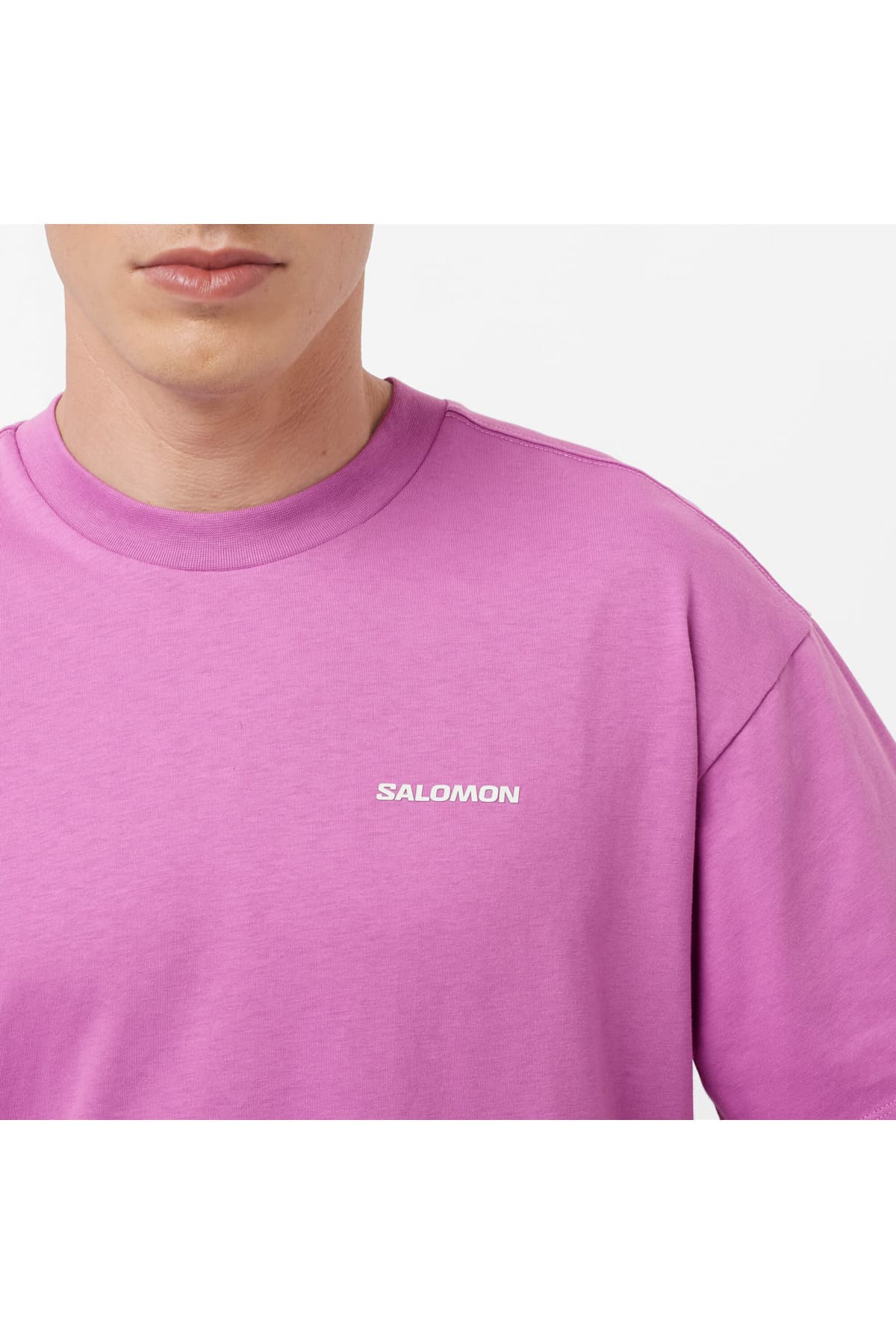 تی شرت ورزشی سالومون مردانه صورتی راسته اسپرت | Salomon LC2832900 TR — تصویر ۵