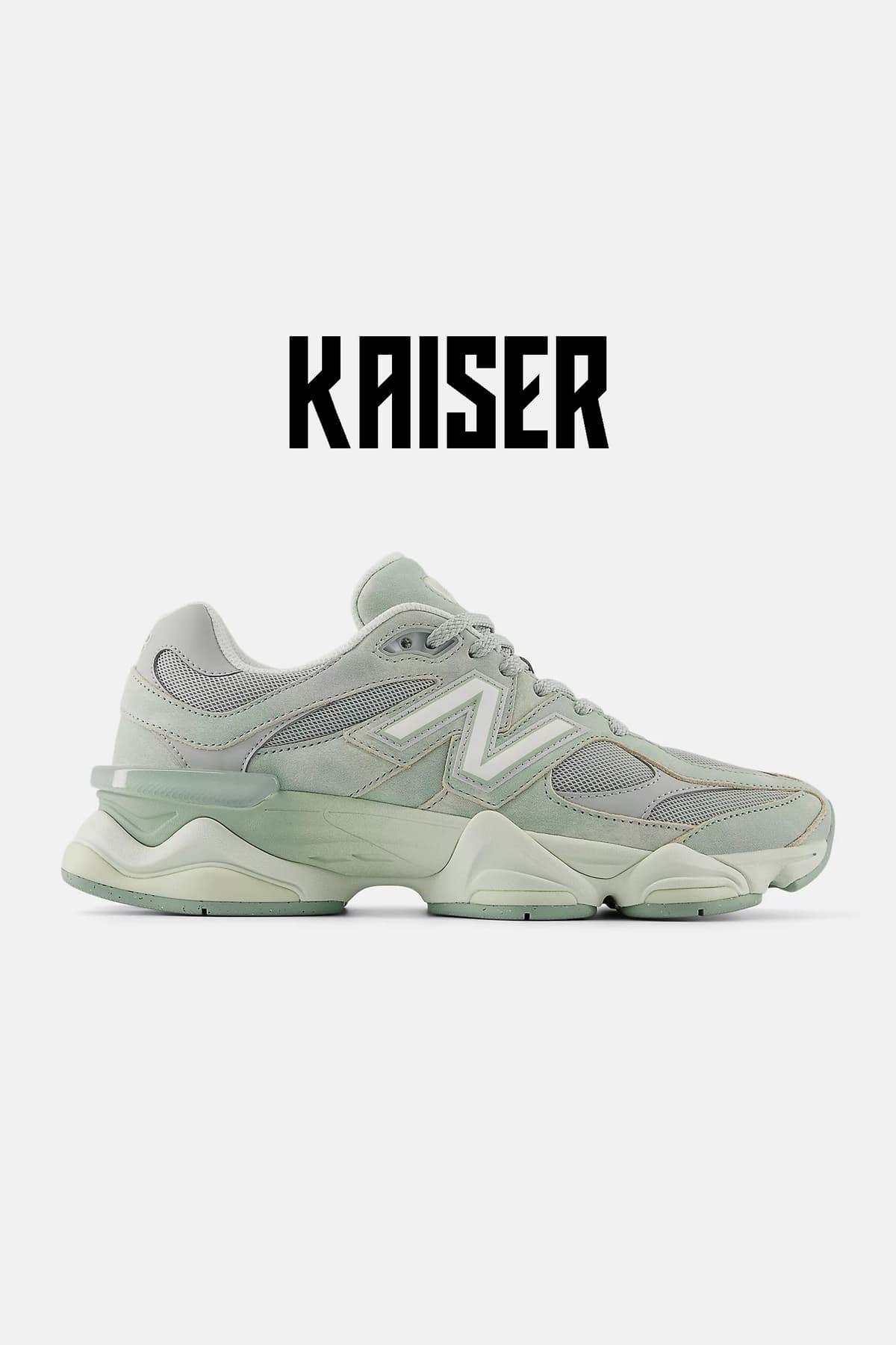 کفش اسنیکر نیو بالانس زنانه فایل سبز بیسیک راسته اسپرت | New Balance U90608Z4-KAISER VN