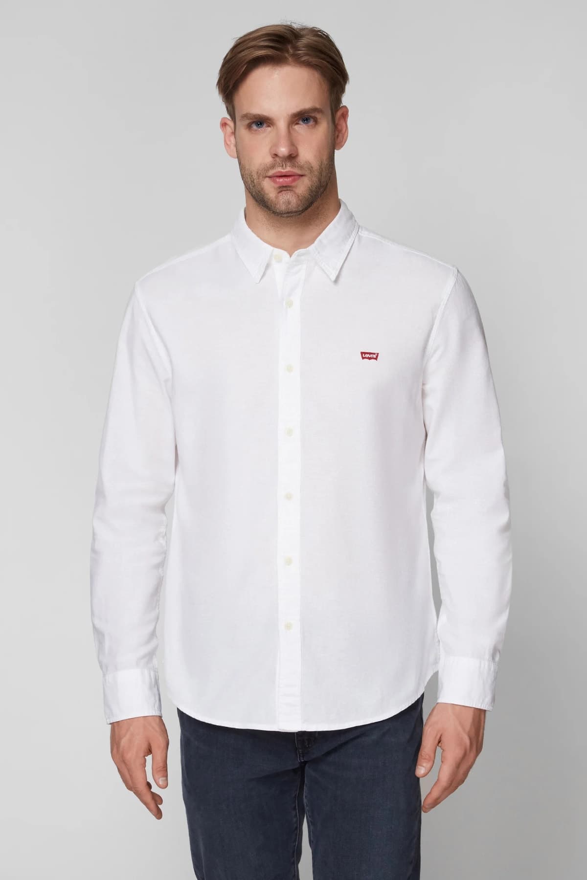 پیراهن لیوایز مردانه پنبه ای سفید راسته Slim Fit/اسلیم فیت Slim/اسلیم فیت Daily/روزانه | Levi’s L866250002