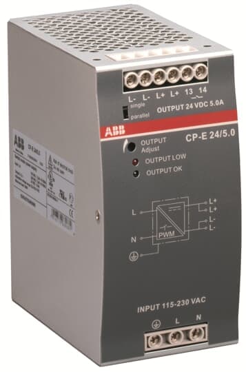 منبع تغذیه ABB تکفاز 5 امپر کد CP_E 24/5.0
