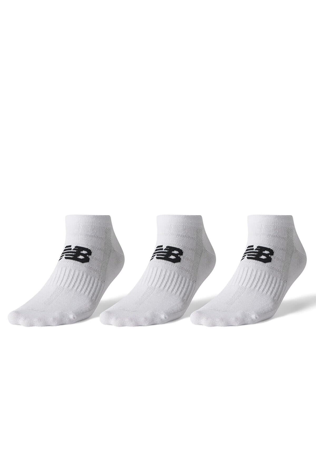 جوراب ورزشی نیو بالانس زنانه پنبه ای سفید مردانه زنانه طرح دار اسپرت | New Balance SOA01-WT TR