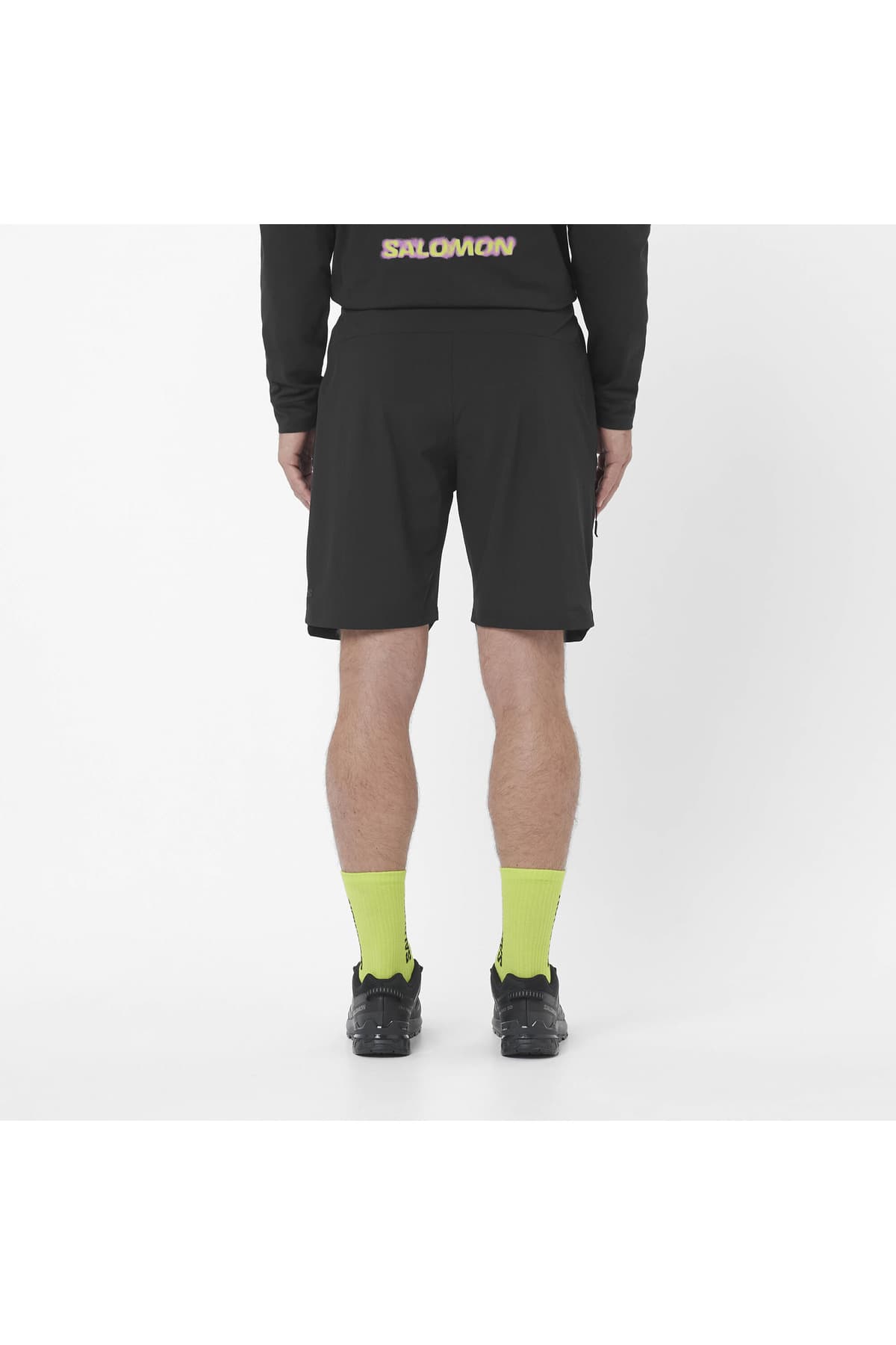 شورت ورزشی سالومون مردانه مشکی راسته Relaxed/ریلکس اسپرت | Salomon LC2746900 BD — تصویر ۲