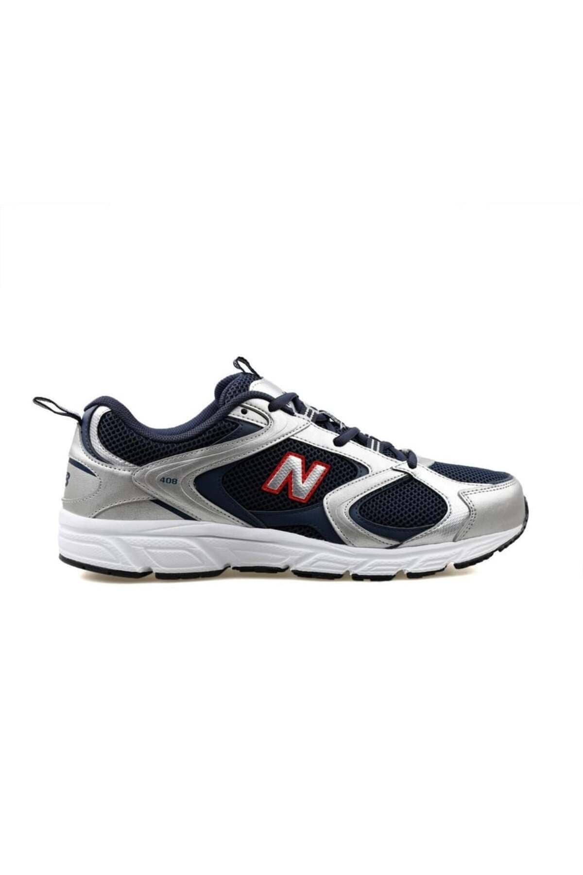 کفش اسنیکر نیو بالانس زنانه PU آبی سرمه ای بیسیک راسته اسپرت | New Balance ML408NS TR