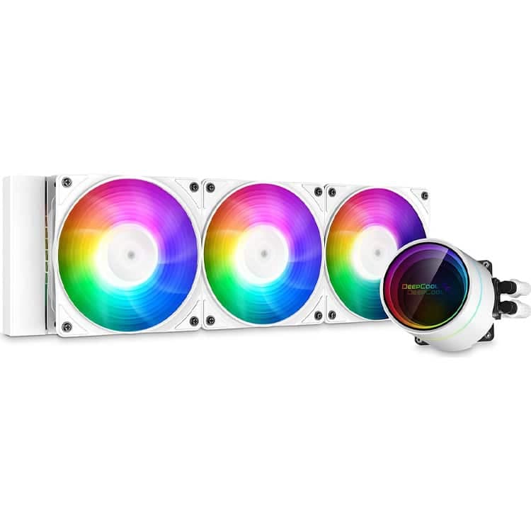 خنک کننده پردازنده DeepCool Castle 360EX A-RGB – خنک کننده مایع – سفید