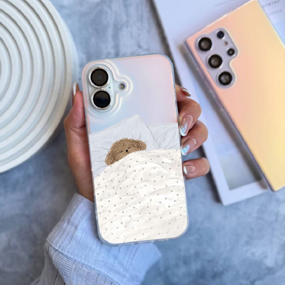 قاب هولوگرامی چاپی سفارشی (کد 0488) مدل پودل خسته مناسب برای گوشی موبایل سامسونگ Samsung Galaxy A12 / A13 / A14 / A15 / A21S / A22 4G / A23 / A24 / A25 / A30S / A31 / A32 4G / A32 5G / A33 / A34 / A35 — تصویر ۳