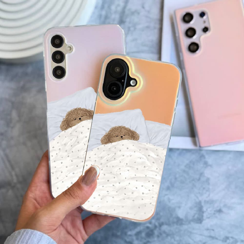 قاب هولوگرامی چاپی سفارشی (کد 0488) مدل پودل خسته مناسب برای گوشی موبایل سامسونگ Samsung Galaxy A12 / A13 / A14 / A15 / A21S / A22 4G / A23 / A24 / A25 / A30S / A31 / A32 4G / A32 5G / A33 / A34 / A35 — تصویر ۴