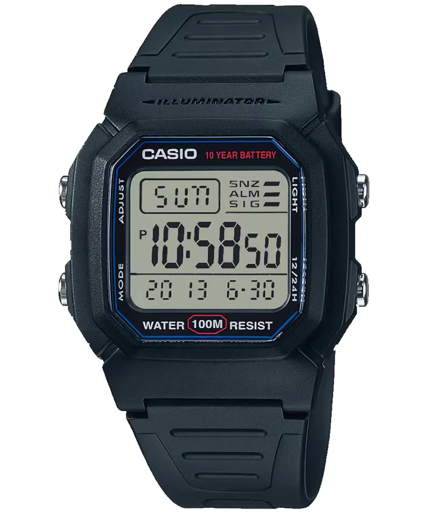 ساعت مچی مردانه اصل کاسیو (casio) زیرمجموعه استاندارد مدل W-800H-1AVDF