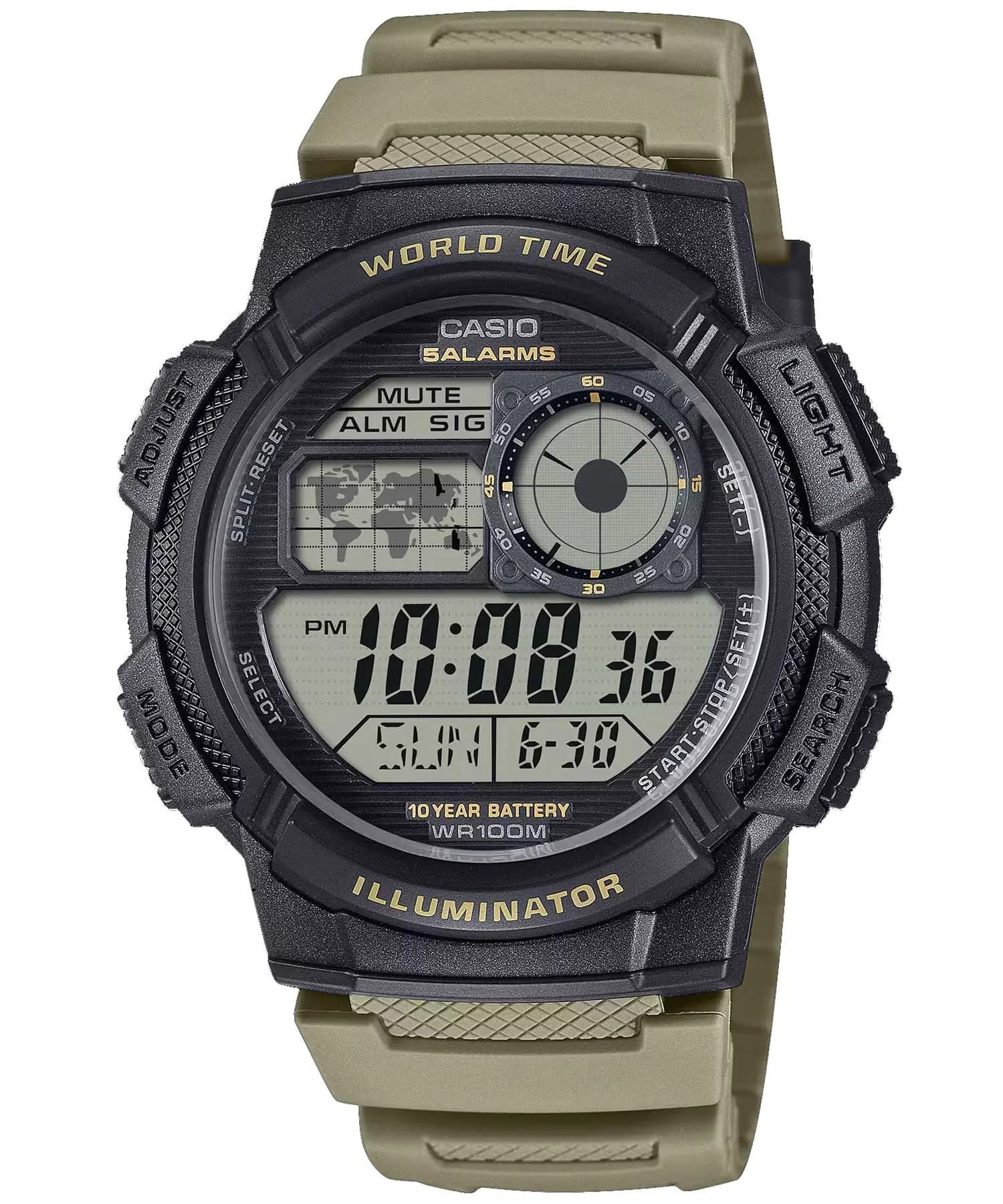 ساعت مچی مردانه اصل کاسیو (casio) زیرمجموعه استاندارد مدل AE-1000W-5AVDF