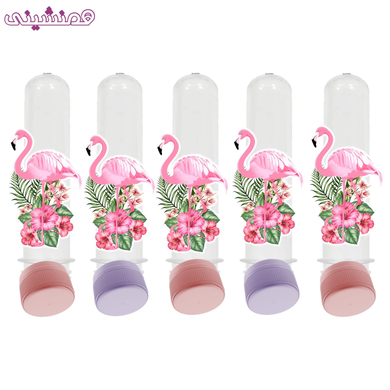 کپسول گیفت (کندی باکس) اسمارتیز تم فلامینگو بسته 5 عددی کد 01 مجموعه 5 عددی