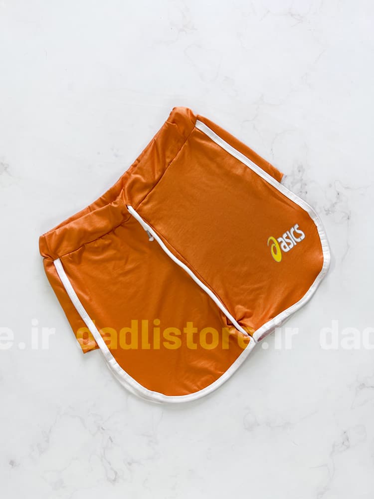 شورتک ورزشی زنانه نخ پنبه نواردوزی ASICS — تصویر ۷