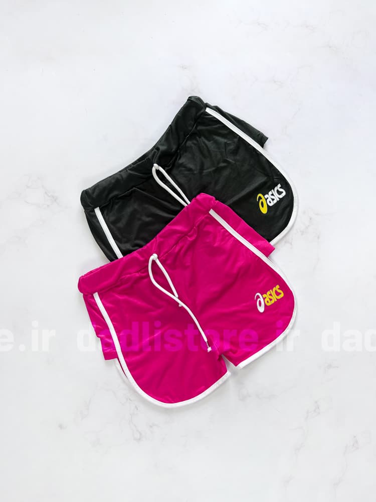 شورتک ورزشی زنانه نخ پنبه نواردوزی ASICS