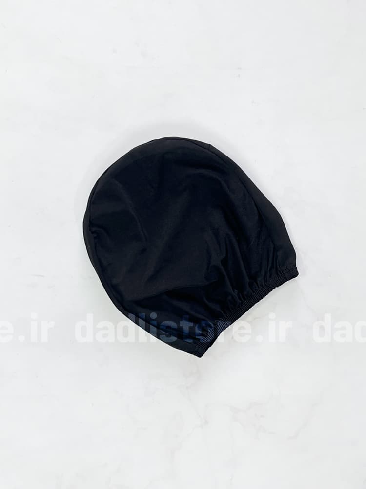 کلاه شنا پارچه استرج لاکرا مشکی