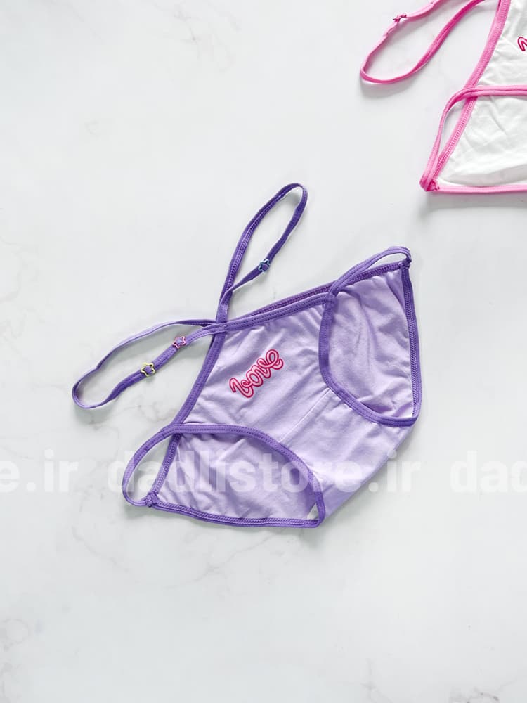 شورت اسلیپ بند ضربدری ستاره دار Love — تصویر ۲