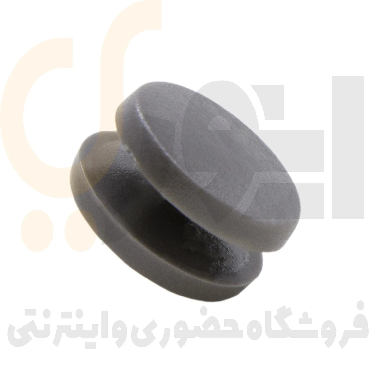 دکمه نگهدارنده روی کمربند ایمنی طوسی — تصویر ۳