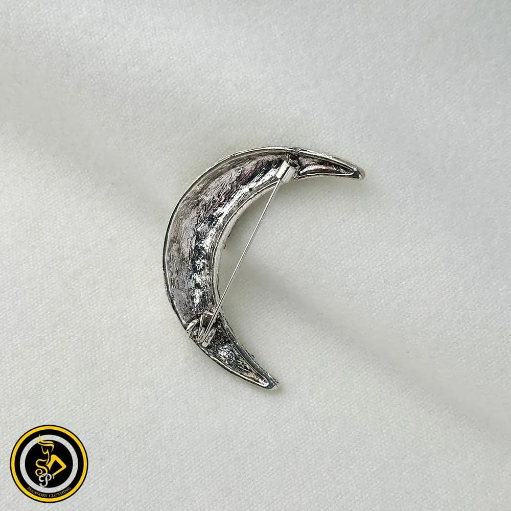 گل سینه طرح ماه نگین رنگی — تصویر ۲