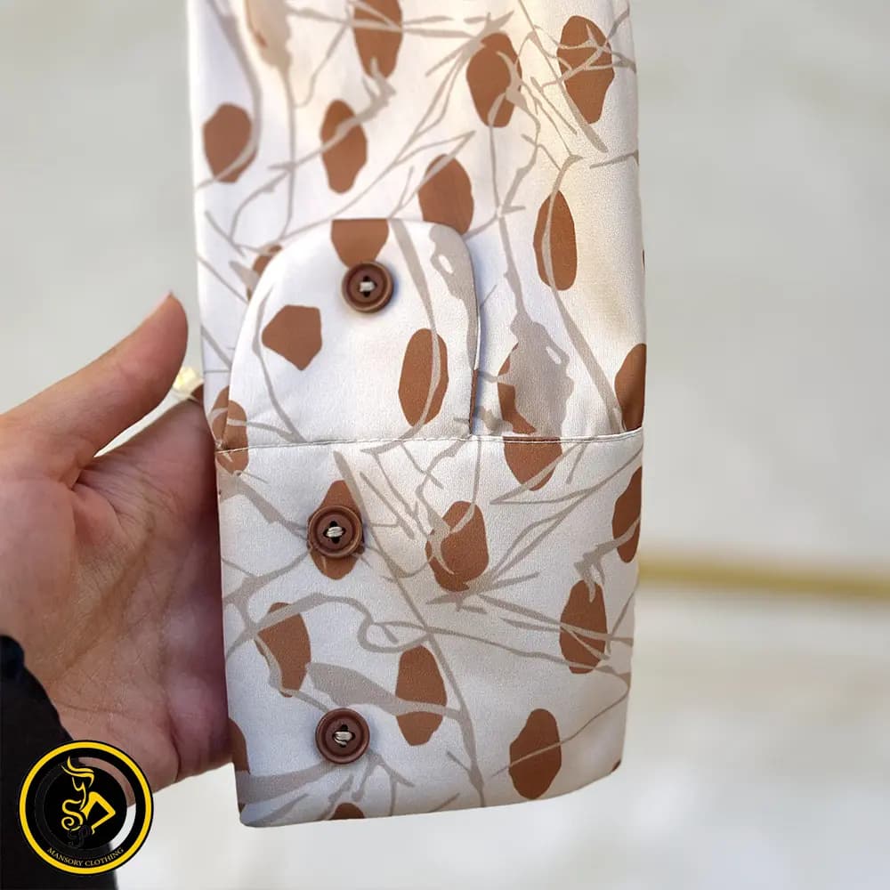 شومیز طرح‌دار ساتن — تصویر ۴