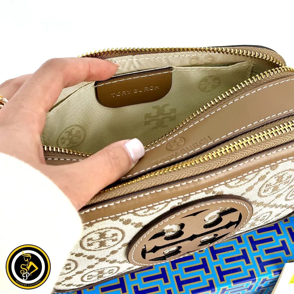 کیف دوشی توری برچ مستر رنگ کرمی — تصویر ۵