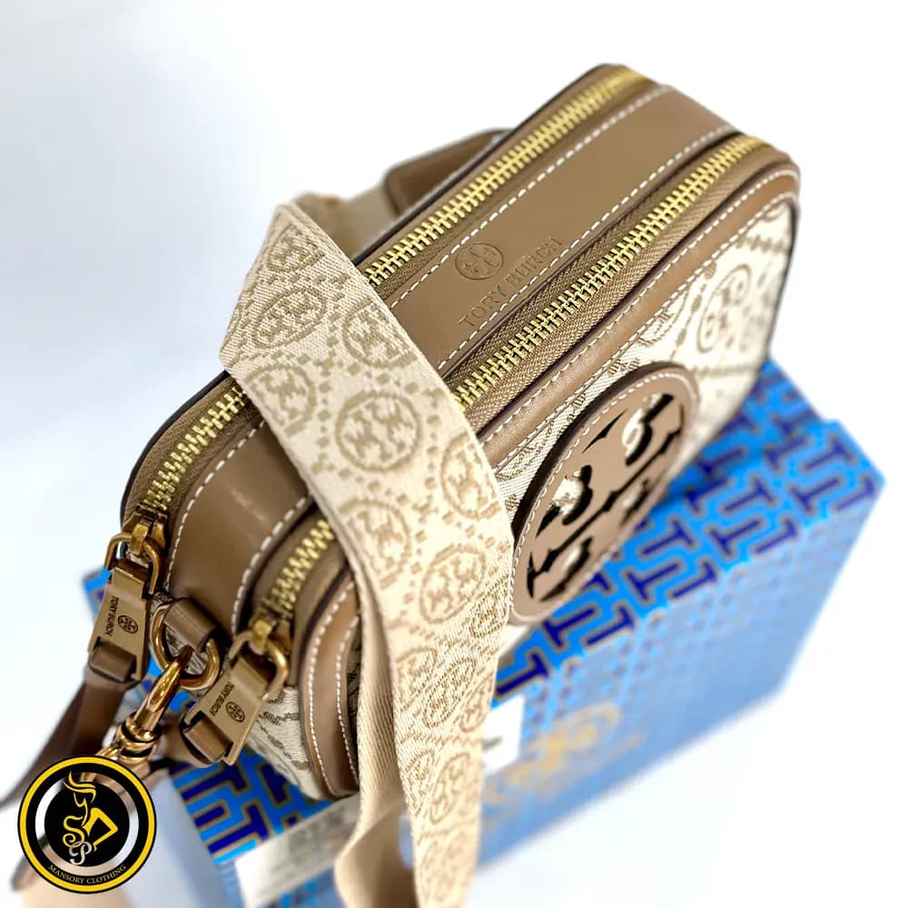 کیف دوشی توری برچ مستر رنگ کرمی — تصویر ۲