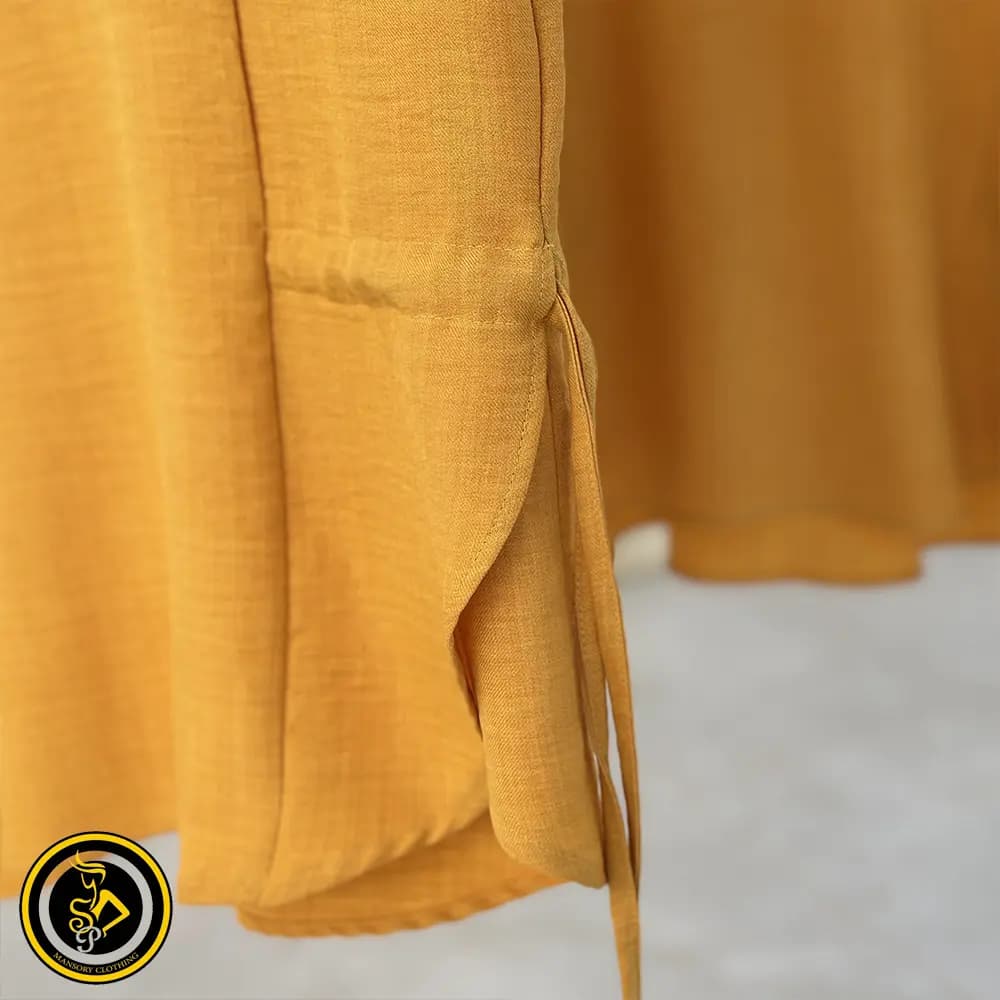 تونیک پارچه‌ای رنگ زرد — تصویر ۴