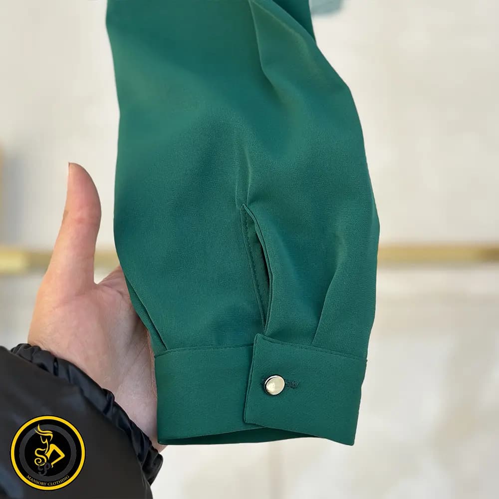 شومیز طرح گل ساتن — تصویر ۶