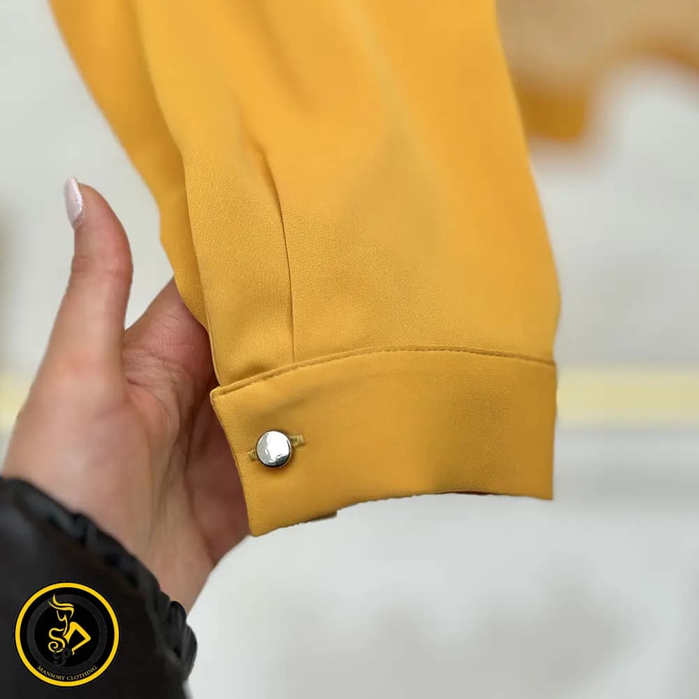 شومیز طرح گل ساتن — تصویر ۸