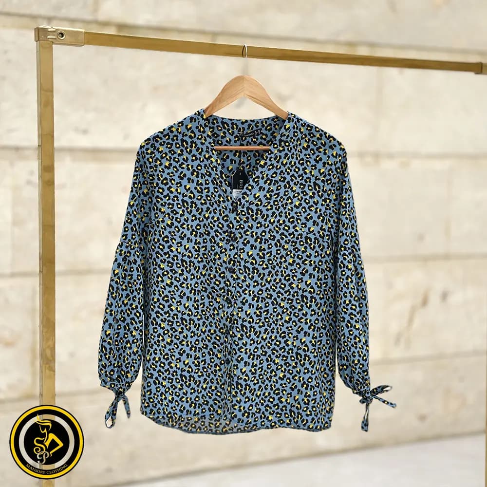 شومیز آبی نخی