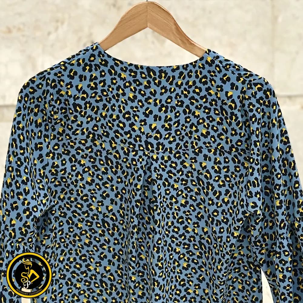 شومیز آبی نخی — تصویر ۳