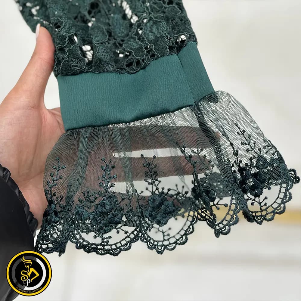 شومیز یقه چین گیپور — تصویر ۳