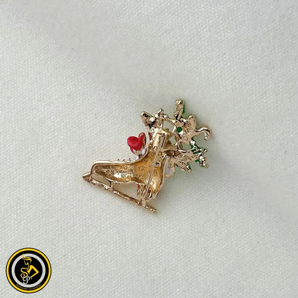گل سینه کفش اسکی کریسمسی — تصویر ۳