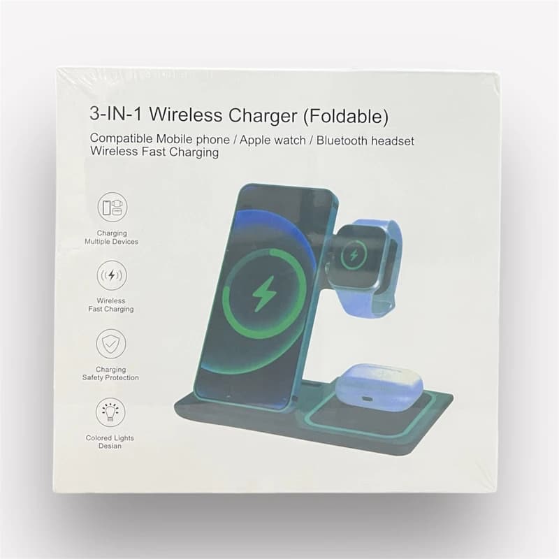 شارژر بی سیم مدل 3 in 1 طرح wireless کد B6296