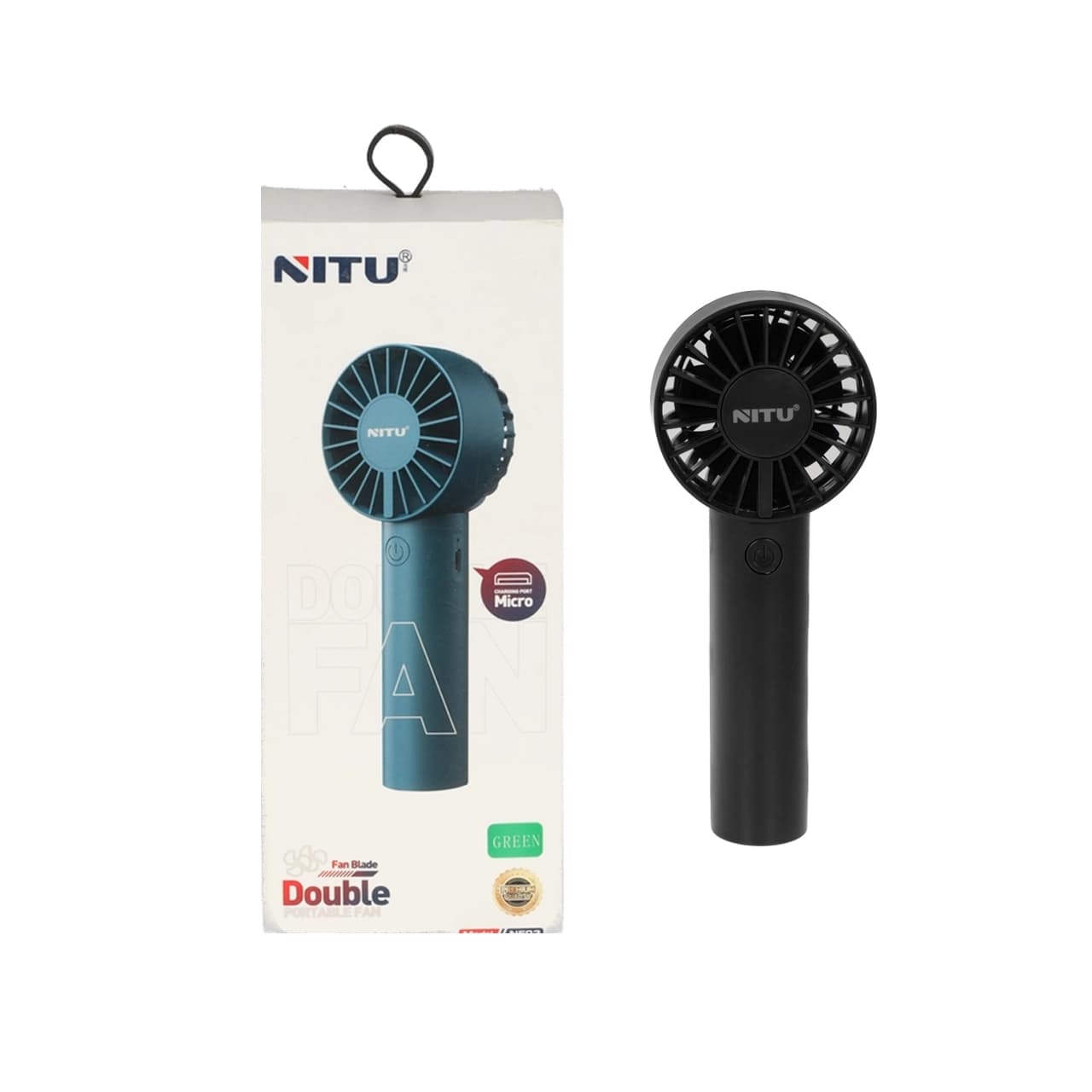 پنکه دستی قابل حمل Nitu مدل NF03 – مشکی (گارانتی12 ماه تعویض نیکان همراه)