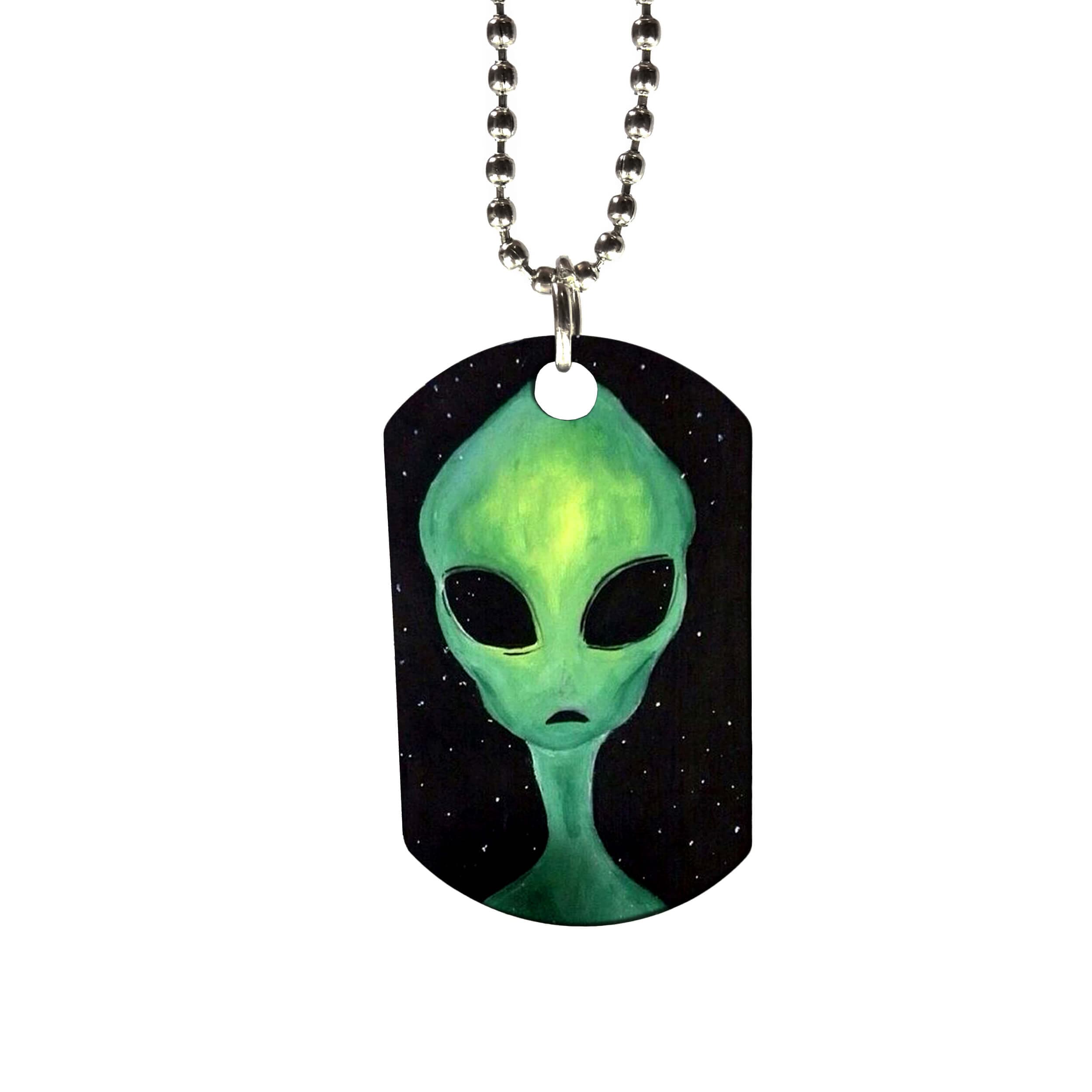 گردنبند استیل طرح Alien کد G-83