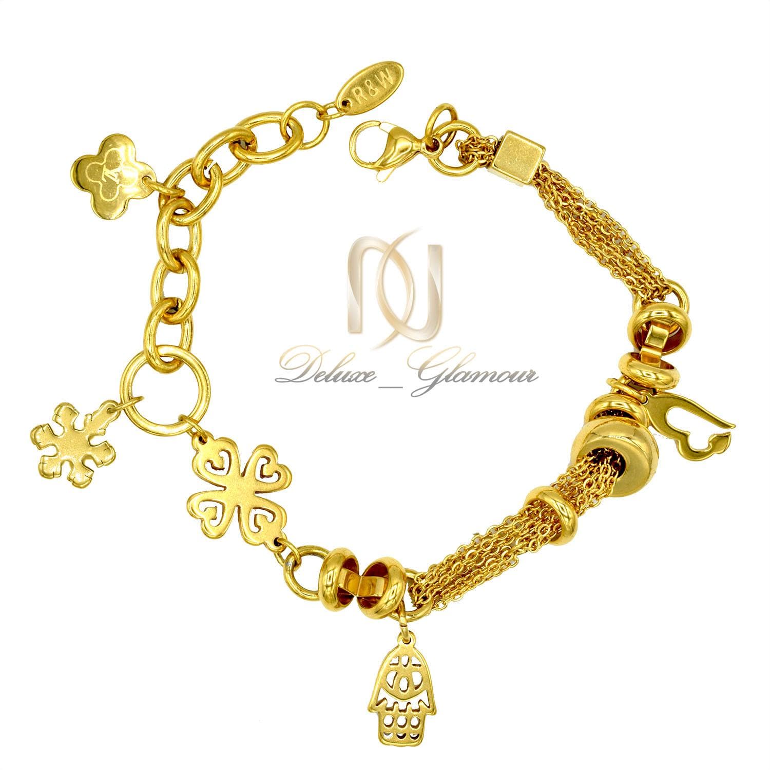 دستبند زنانه آویزدار طرح طلای جدید DS-N420