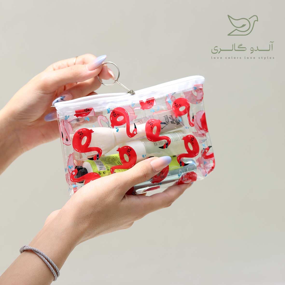 کیف طلقی آرایشی فلامینگو