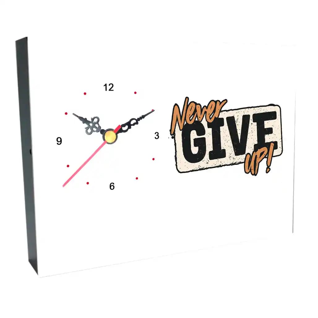 ساعت رومیزی never give up طرح AL 20