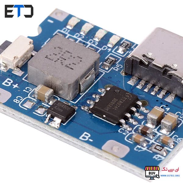 ماژول شارژر باتری لیتیوم یون دارای ورودی USB Type-C — تصویر ۵