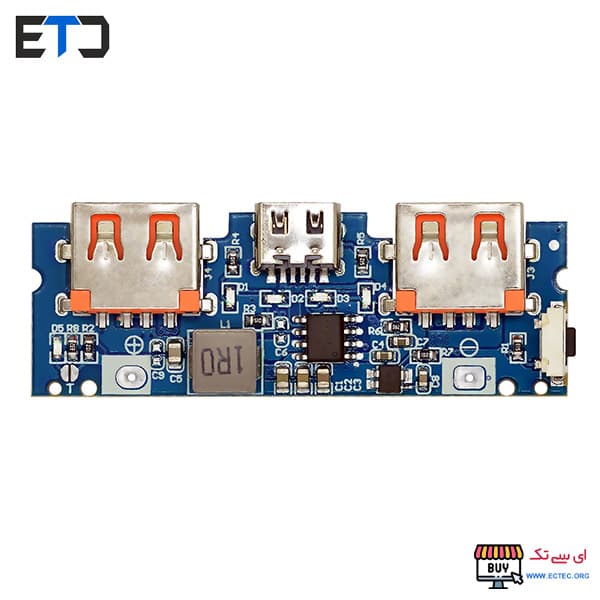 ماژول ساخت پاوربانک دارای Type-C و دو خروجی USB مدل LX-LBU2C — تصویر ۲