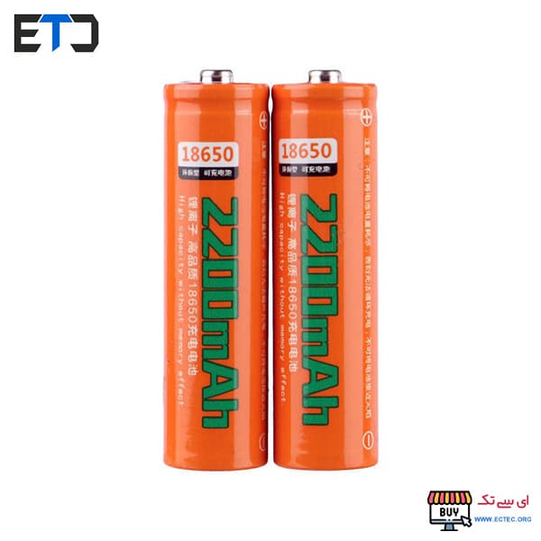باتری لیتیوم یون قابل شارژ اسمال سان 18650 ظرفیت 2200 میلی آمپر — تصویر ۲