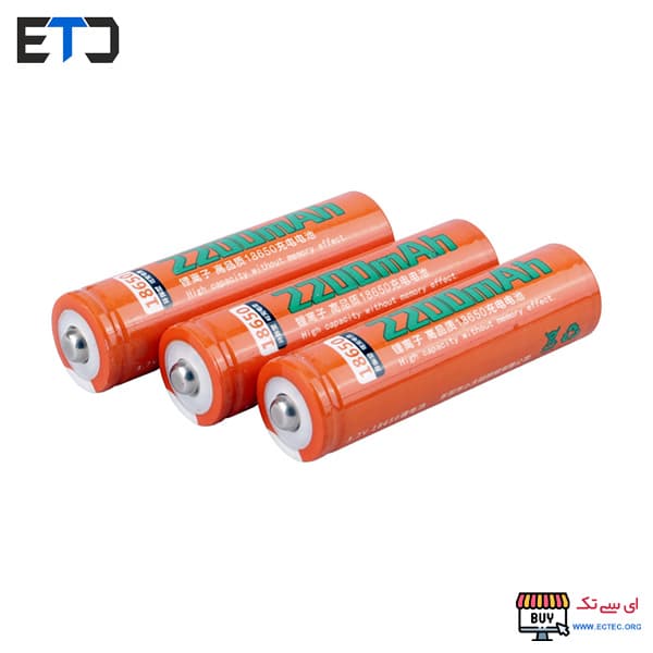 باتری لیتیوم یون قابل شارژ اسمال سان 18650 ظرفیت 2200 میلی آمپر — تصویر ۴