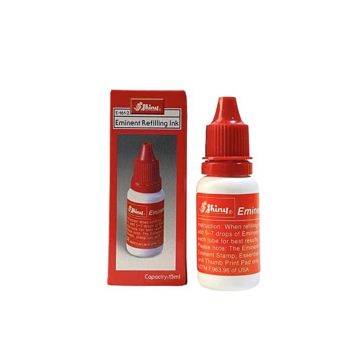 💧 جوهر استامپ قرمز ضدآب شاینی Shiny کد E-161-2 حجم 15ml