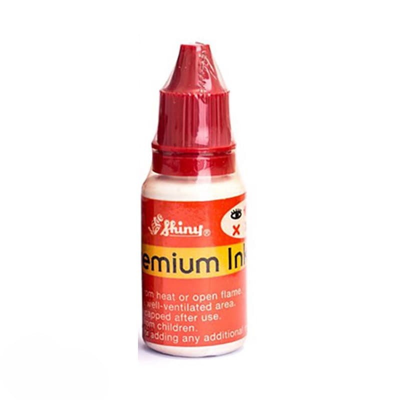 جوهر استامپ زودخشک‌شو ضدآب قرمز شاینی Shiny کد SI-62 (حجم 15ml)